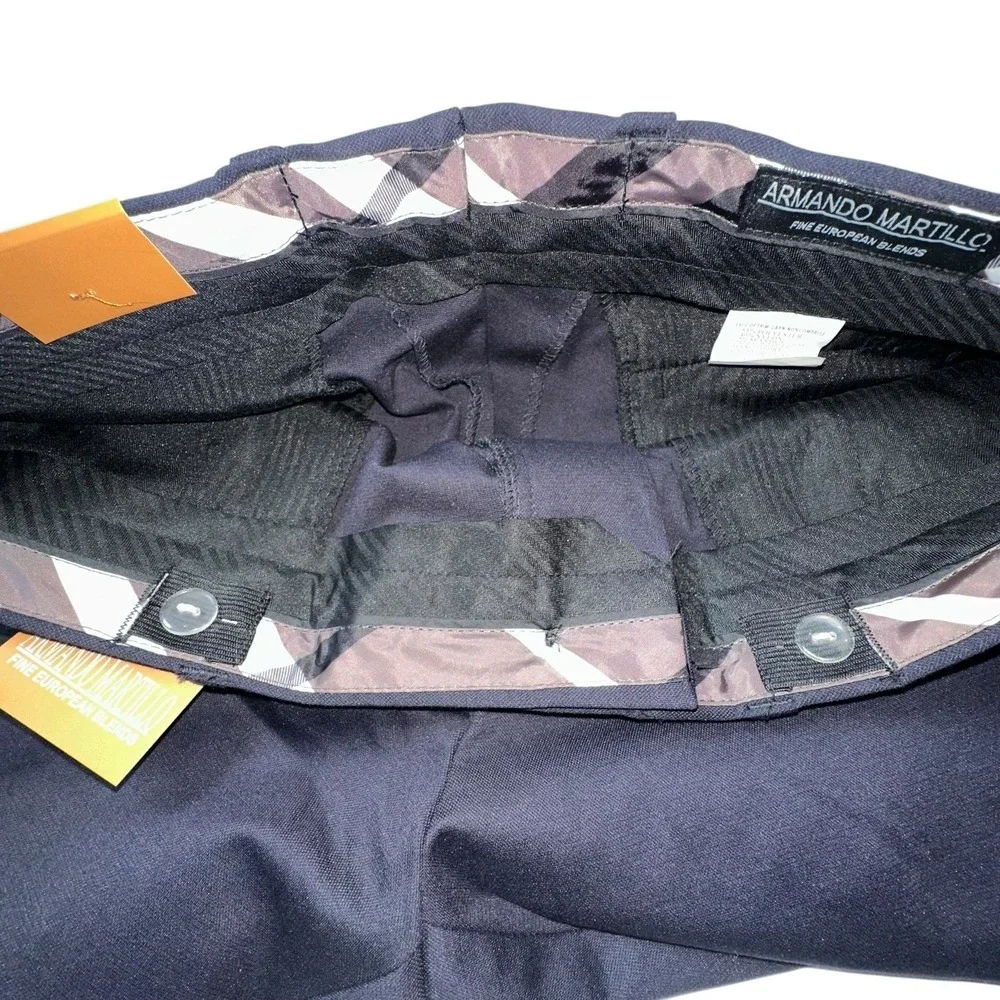 Armando Martillo Boys 10 Husky Slim Fit Navy Dress Pant Trousers‎ Party Wedding